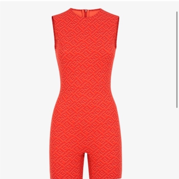 Fendi X Skims Sleeveless Mid Thigh Bodysuit In Georgia New with Tags! - Picture 3 of 13